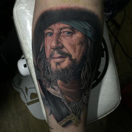 Tattoos - Captain Barbossa Portrait Tattoo - 115227